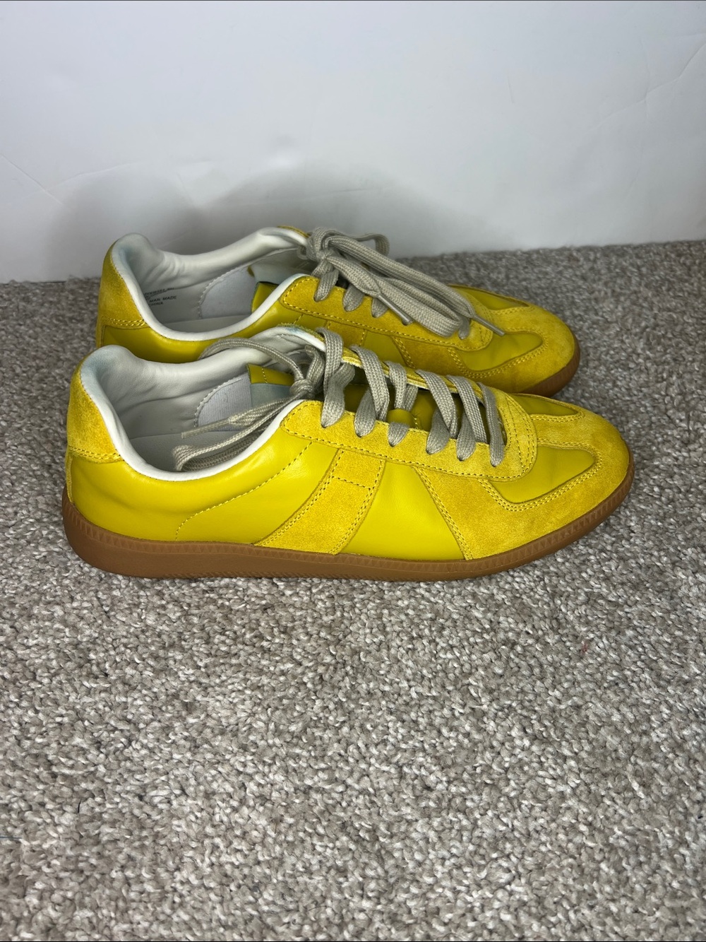 Steve Madden Bright Yellow Suede & Leather Low-Top Sneakers - Picture 3 of 8